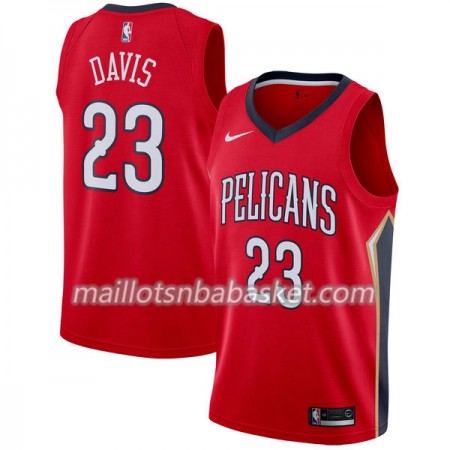 Maillot Homme New Orleans Pelicans Anthony Davis 23 Nike 2017-18 Rouge Swingman